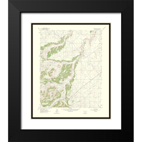 Beulah Colorado Quad - USGS 1965 Black Modern Wood Framed Art Print with Double Matting by USGS