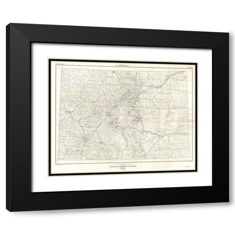 Fluorspar Deposits in Colorado - Brady 1975 Black Modern Wood Framed Art Print with Double Matting by Brady
