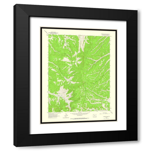 Calamity Ridge Colorado Quad - USGS 1962 Black Modern Wood Framed Art Print with Double Matting by USGS