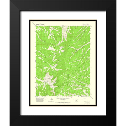 Calamity Ridge Colorado Quad - USGS 1962 Black Modern Wood Framed Art Print with Double Matting by USGS