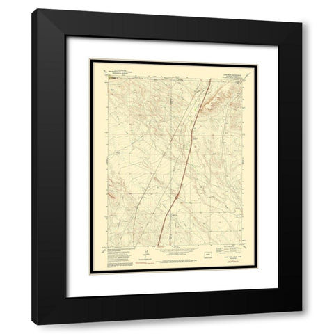 Carr West Colorado Quad - USGS 1975 Black Modern Wood Framed Art Print with Double Matting by USGS