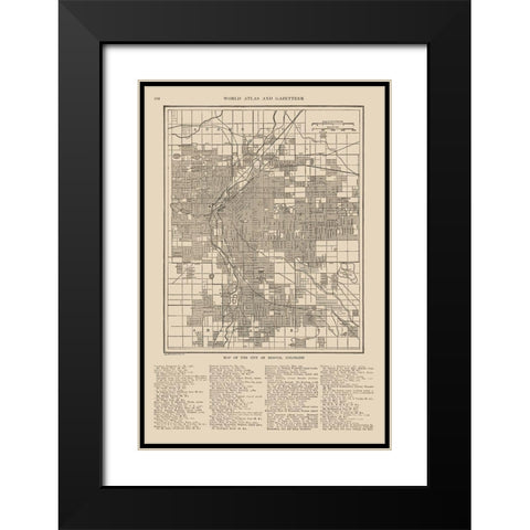 Denver  Colorado - Reynold 1921 Black Modern Wood Framed Art Print with Double Matting by Reynold