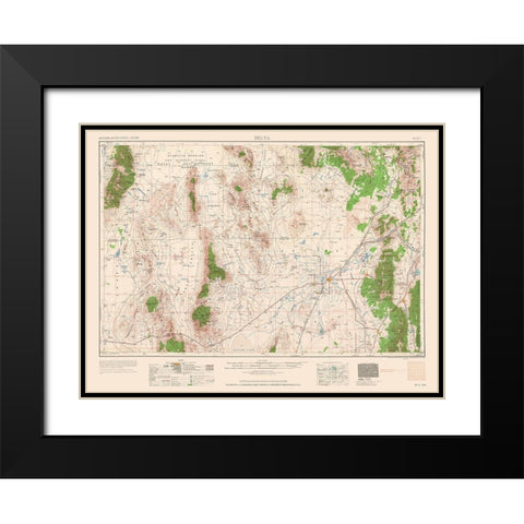 Delta Colorado Quad - USGS 1962 Black Modern Wood Framed Art Print with Double Matting by USGS