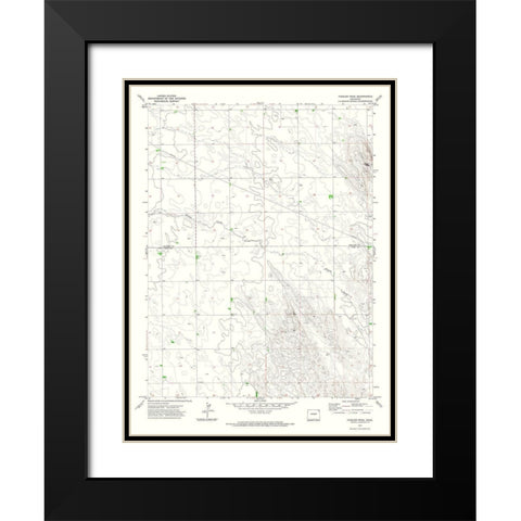 Fiddler Peak Colorado Quad - USGS 1971 Black Modern Wood Framed Art Print with Double Matting by USGS