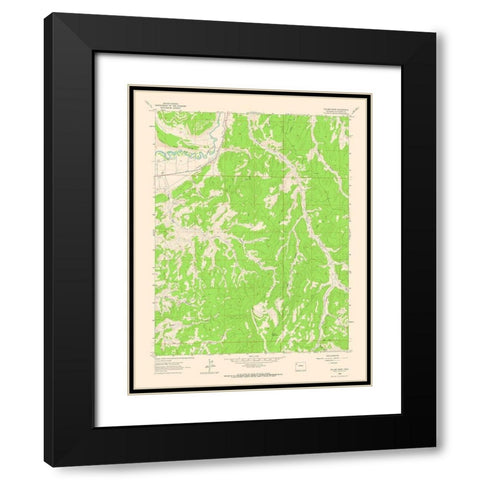 Gillam Draw Colorado Quad - USGS 1962 Black Modern Wood Framed Art Print with Double Matting by USGS