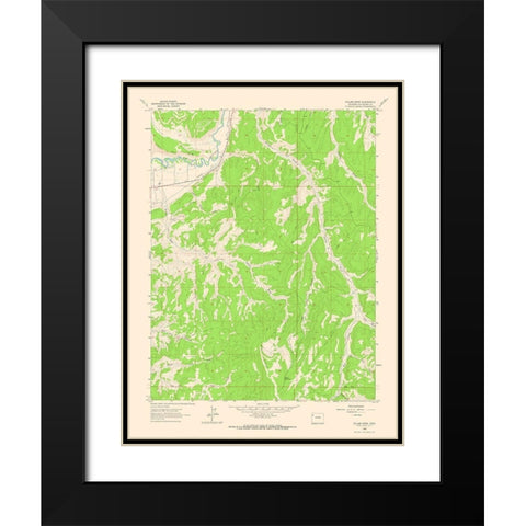 Gillam Draw Colorado Quad - USGS 1962 Black Modern Wood Framed Art Print with Double Matting by USGS