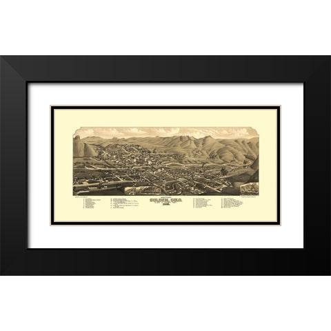 Golden Colorado - Stoner 1882 Black Modern Wood Framed Art Print with Double Matting by Stoner