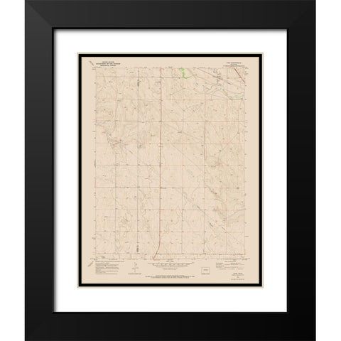 Lake Colorado Quad - USGS 1970 Black Modern Wood Framed Art Print with Double Matting by USGS