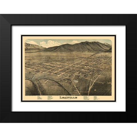 Leadville Colorado - Koch 1879 Black Modern Wood Framed Art Print with Double Matting by Koch