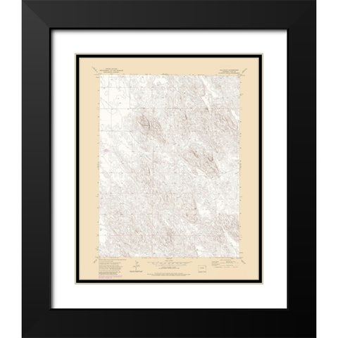 Old Baldy Colorado Quad - USGS 1971 Black Modern Wood Framed Art Print with Double Matting by USGS