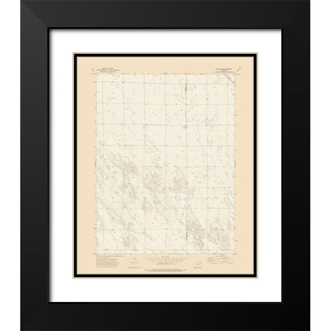Otis SE Colorado Quad - USGS 1972 Black Modern Wood Framed Art Print with Double Matting by USGS