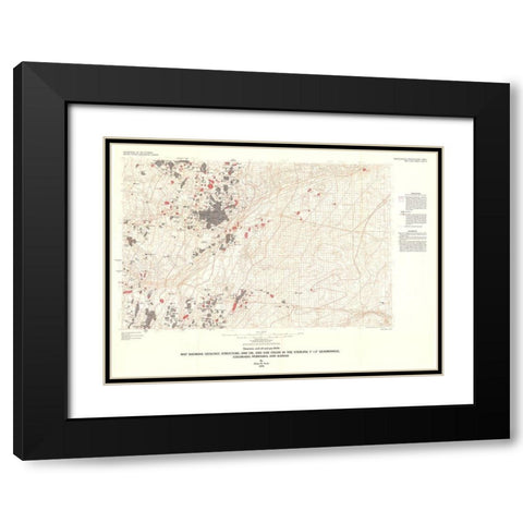 Sterling Quad of Structure Oil Gas Fields Black Modern Wood Framed Art Print with Double Matting by Scott