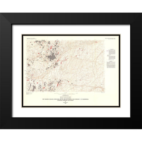 Sterling Quad of Structure Oil Gas Fields Black Modern Wood Framed Art Print with Double Matting by Scott