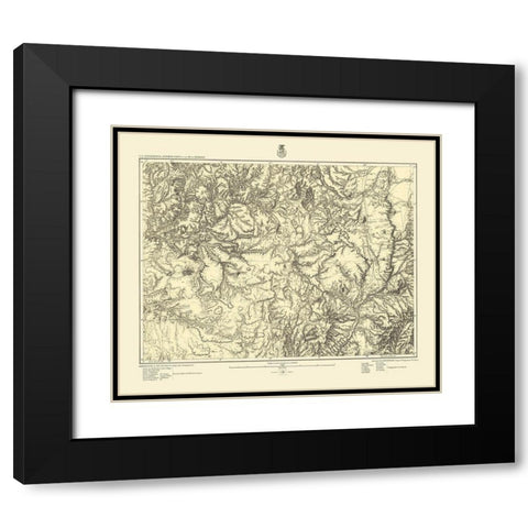 Colorado New Mexico Sheet - US Army 1882 Black Modern Wood Framed Art Print with Double Matting by US Army
