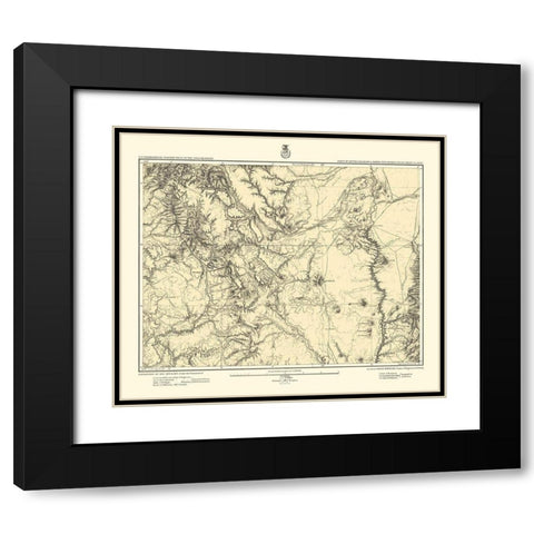 Colorado New Mexico Sheet - US Army 1878 Black Modern Wood Framed Art Print with Double Matting by US Army