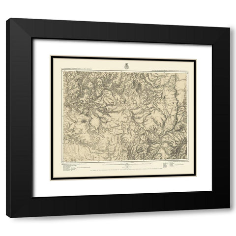 Colorado South New Mexico North Sheet Black Modern Wood Framed Art Print with Double Matting by US Army