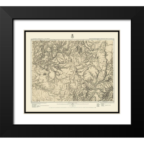 Colorado South New Mexico North Sheet Black Modern Wood Framed Art Print with Double Matting by US Army