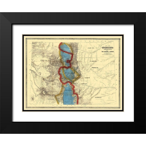 Colorado Parks - Mink 1865 Black Modern Wood Framed Art Print with Double Matting by Mink