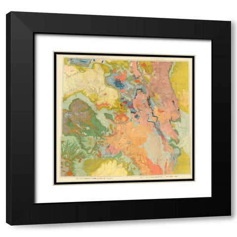 North Western Colorado Utah Economic Sheet Black Modern Wood Framed Art Print with Double Matting by USGS