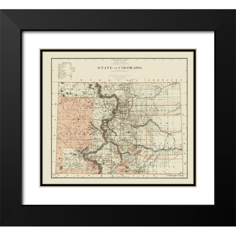 Colorado - Williamson 1879 Black Modern Wood Framed Art Print with Double Matting by Williamson