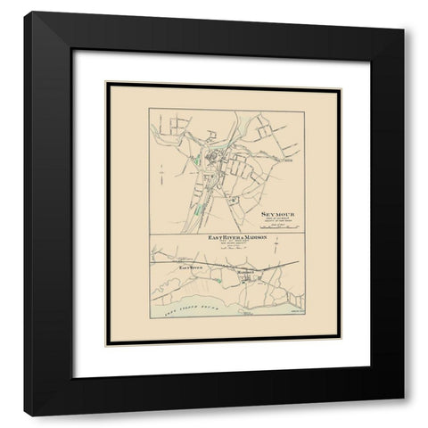 Seymour, East River, Madison Connecticut Black Modern Wood Framed Art Print with Double Matting by Hurd