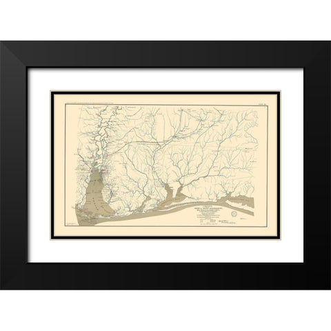 Army of West Mississippi - Alester 1865 Black Modern Wood Framed Art Print with Double Matting by Alester