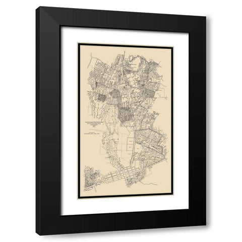 Antietam Battlefield Preliminary - Hotehkiss 1895 Black Modern Wood Framed Art Print with Double Matting by Hotehkiss
