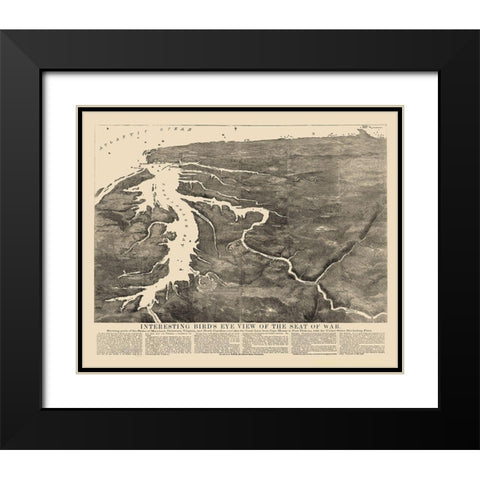 War of Maryland Virginia Delaware North Carolina Black Modern Wood Framed Art Print with Double Matting by Unknown