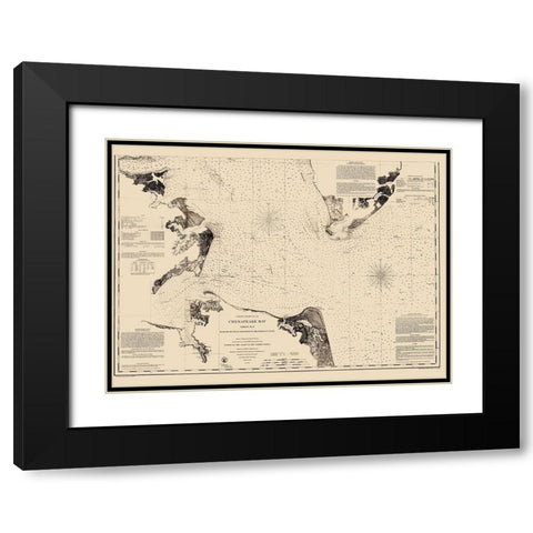 Chesapeake Bay - Blunt 1863 Black Modern Wood Framed Art Print with Double Matting by Blunt