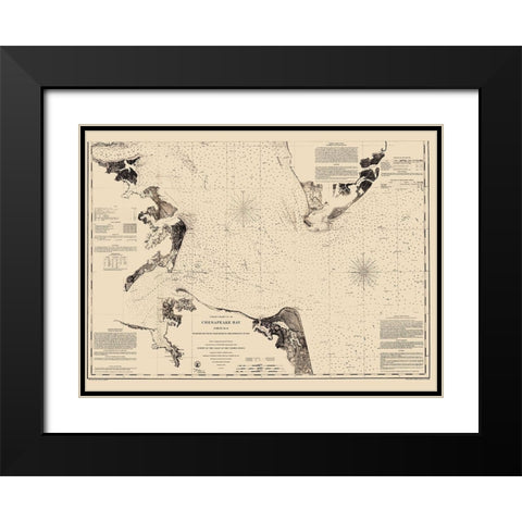 Chesapeake Bay - Blunt 1863 Black Modern Wood Framed Art Print with Double Matting by Blunt