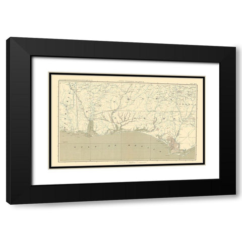 Upper Florida Peninsula Atlas - Bien 1895 Black Modern Wood Framed Art Print with Double Matting by Bien