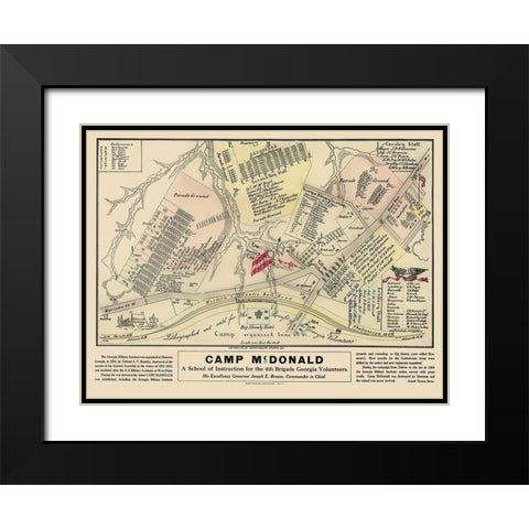 Camp McDonald 4th Brigade Georgia - McClellan 1917 Black Modern Wood Framed Art Print with Double Matting by McClellan