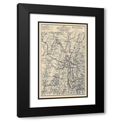 First Epoch of Atlanta Campaign - Ruger 1864 Black Modern Wood Framed Art Print with Double Matting by Ruger