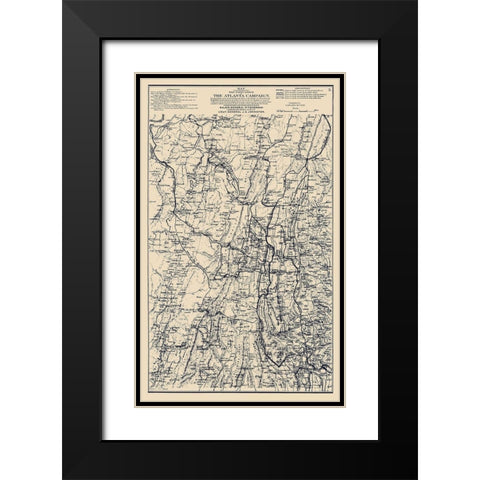 First Epoch of Atlanta Campaign - Ruger 1864 Black Modern Wood Framed Art Print with Double Matting by Ruger