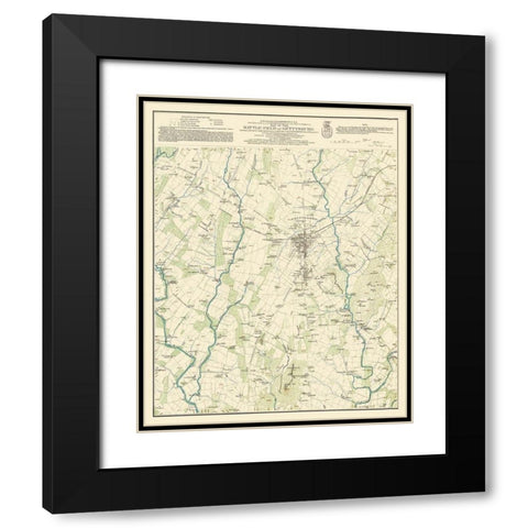 Battlefield of Gettysburg Pennsylvania Black Modern Wood Framed Art Print with Double Matting by Warren