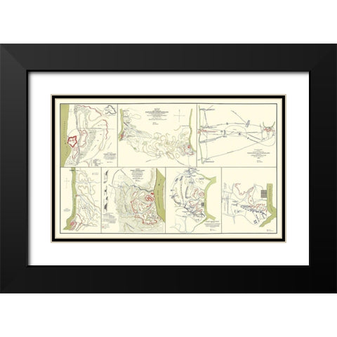 Fort Donelson Fort Henry Tennessee - McPherson Black Modern Wood Framed Art Print with Double Matting by McPherson