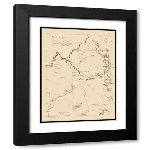 Kentucky 38th Brigade Gilberts Division Black Modern Wood Framed Art Print with Double Matting by Blakeslee