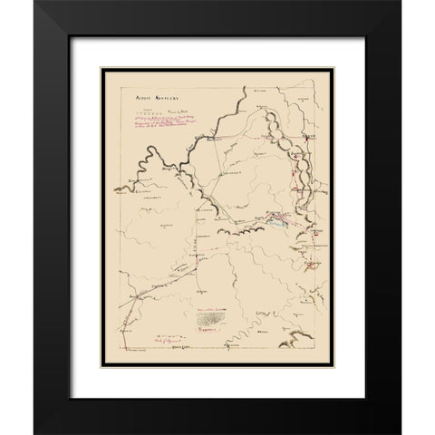 Kentucky 38th Brigade Gilberts Division Black Modern Wood Framed Art Print with Double Matting by Blakeslee