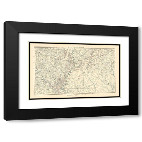 Parts of Arkansas Louisiana Mississippi - Bien Black Modern Wood Framed Art Print with Double Matting by Bien