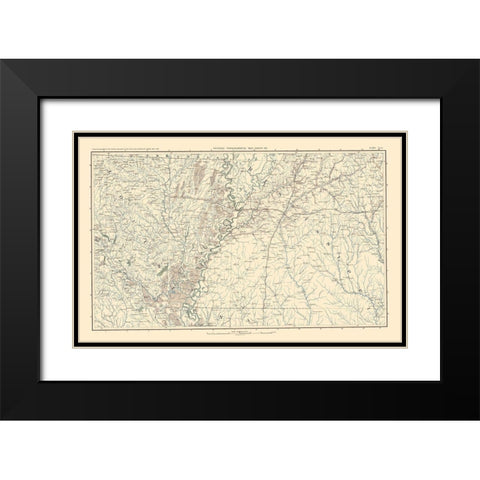 Parts of Arkansas Louisiana Mississippi - Bien Black Modern Wood Framed Art Print with Double Matting by Bien
