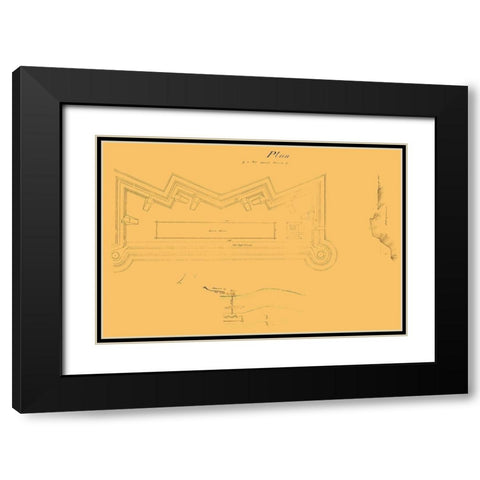 Fort Opposite Paducah Kentucky - 1864 Black Modern Wood Framed Art Print with Double Matting by Unknown