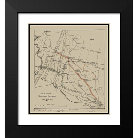 Maryland Campaign - Sheppard 1862 Black Modern Wood Framed Art Print with Double Matting by Sheppard