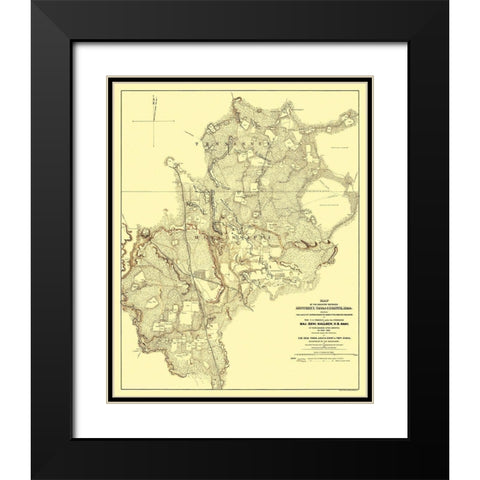 Monterey Tennessee Corinth Mississippi - Bien 1862 Black Modern Wood Framed Art Print with Double Matting by Bien