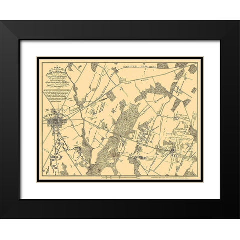 Tenth New York Cavalry - Stuart 1863 Black Modern Wood Framed Art Print with Double Matting by Stuart