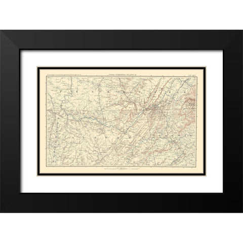 Southeastern United States -Bien 1895 Black Modern Wood Framed Art Print with Double Matting by Bien