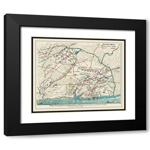 Shiloh Battlefield Tennessee - 1862 Black Modern Wood Framed Art Print with Double Matting by Unknown