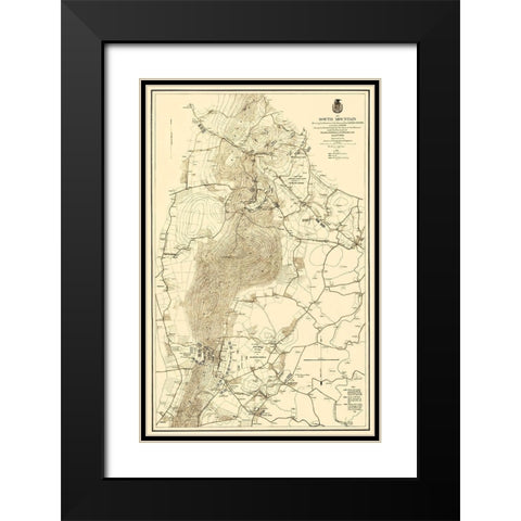 South Mountain Battle - US Army Corps 1872 Black Modern Wood Framed Art Print with Double Matting by US Army Corps