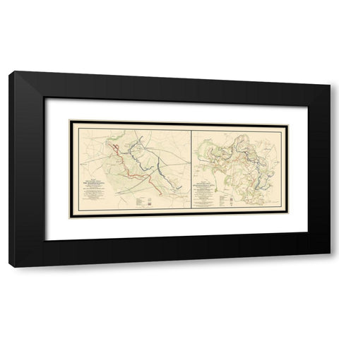 Spotsylvania Wilderness Battlefields Black Modern Wood Framed Art Print with Double Matting by Unknown