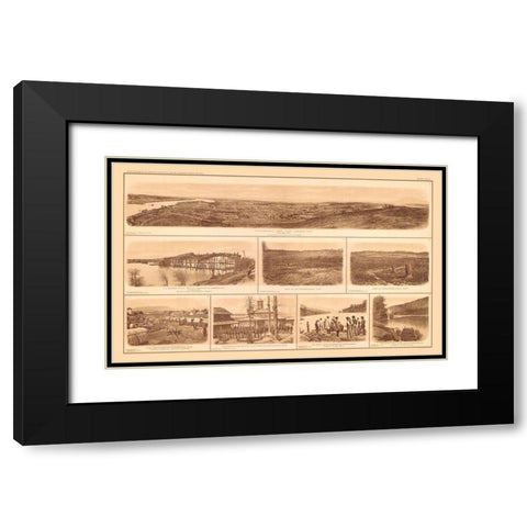 Chattanooga - Tennessee - Lamont 1894 Black Modern Wood Framed Art Print with Double Matting by Unknown