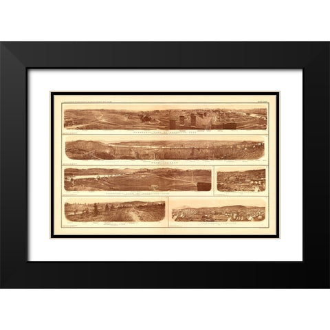 Knoxville Tennessee - Lamont 1894 Black Modern Wood Framed Art Print with Double Matting by Lamont